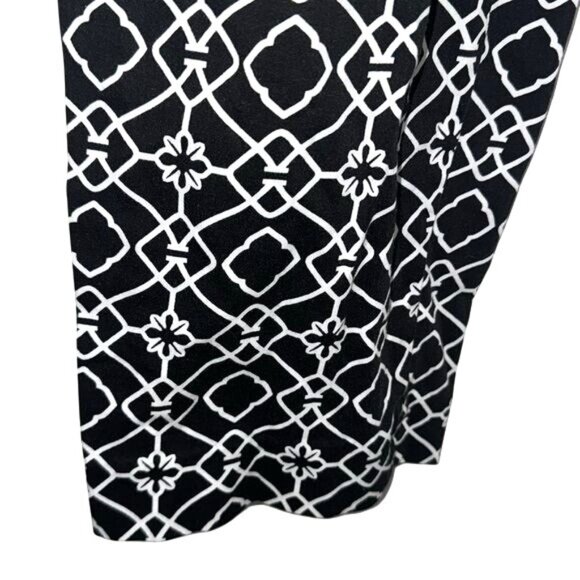 Charter Club Classic Fit Black & White Geometric Print Pants Size 16 - Picture 4 of 7